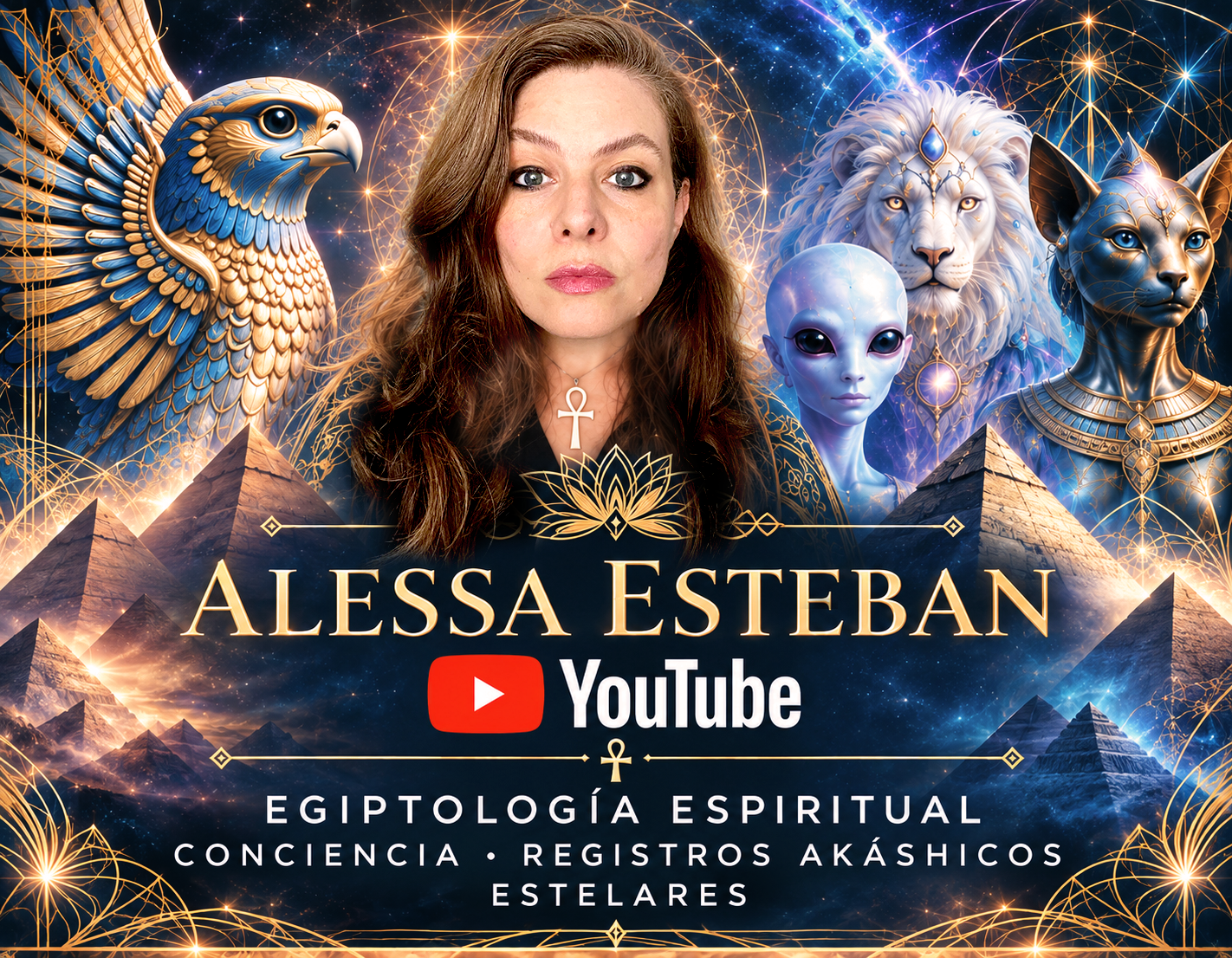 Alessa Esteban · YouTube · Egiptología espiritual, conciencia y registros akáshicos estelares